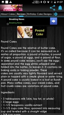 Cake Recipes android App screenshot 2