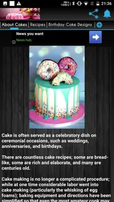 Cake Recipes android App screenshot 3